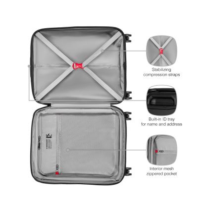 Wenger - Potovalni kovček na kolesih 36 l Prymo črna