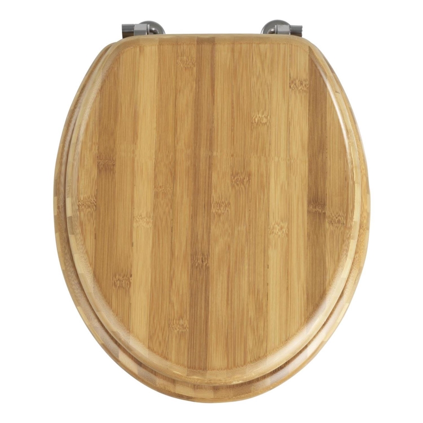 WENKO 144726100 - Sedež za WC BAMBOO 34x41 cm rjava/srebrna