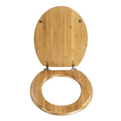 WENKO 144726100 - Sedež za WC BAMBOO 34x41 cm rjava/srebrna