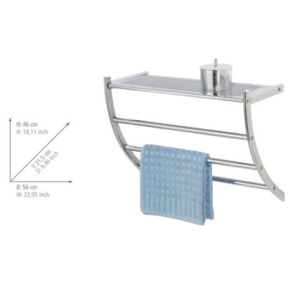 WENKO 15578100 - Stojalo za brisače PESCARA 56x46 cm, sijajni krom