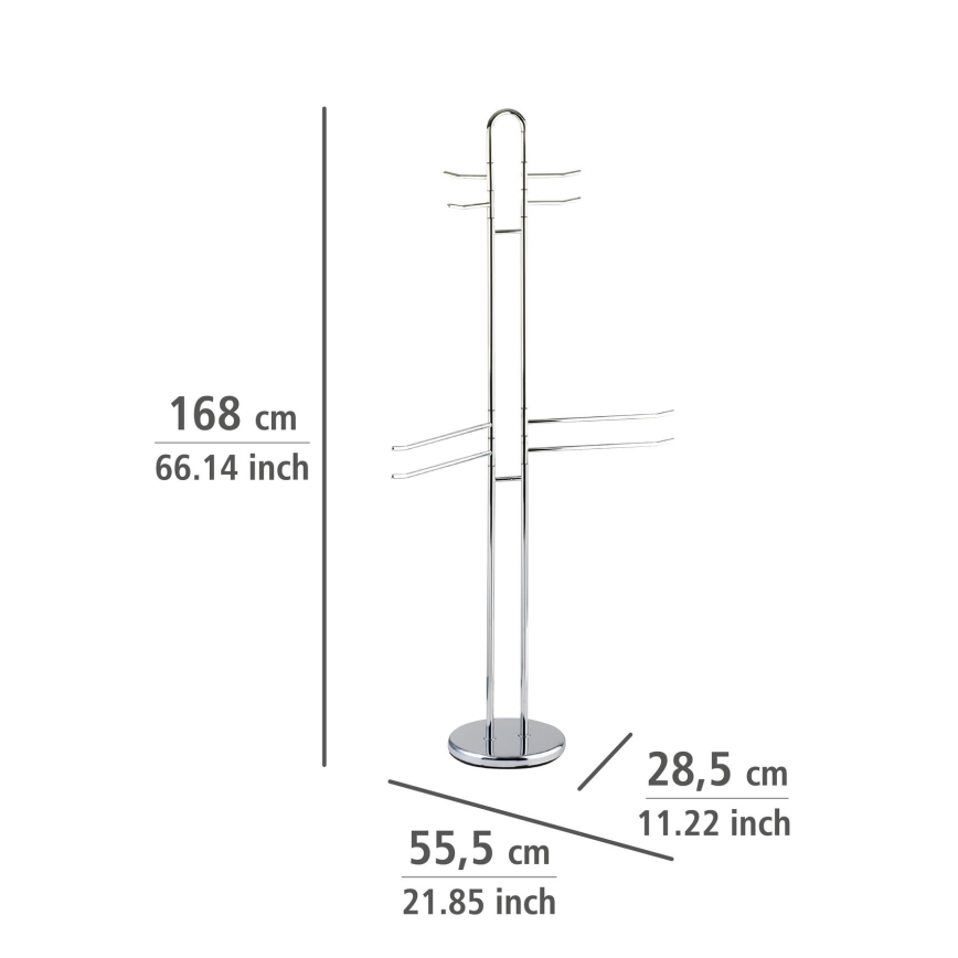 WENKO 15581100 - Stojalo za brisače PALERMO 55,5x168 cm sijajni krom