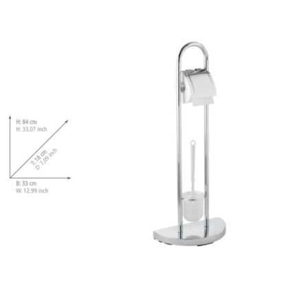 WENKO 16608100 - WC ščetka COSENZA 33x84 cm sijajni krom/saten