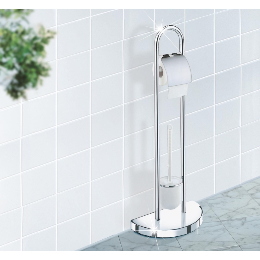 WENKO 16608100 - WC ščetka COSENZA 33x84 cm sijajni krom/saten