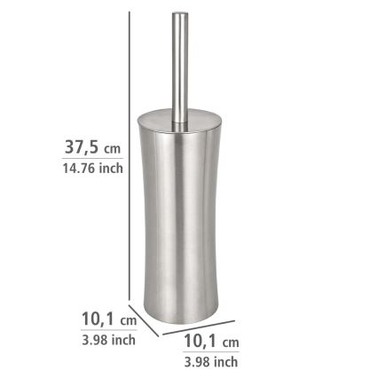 WENKO 16742100 - WC ščetka PIENO 10x37,5 cm nerjaveče jeklo/saten