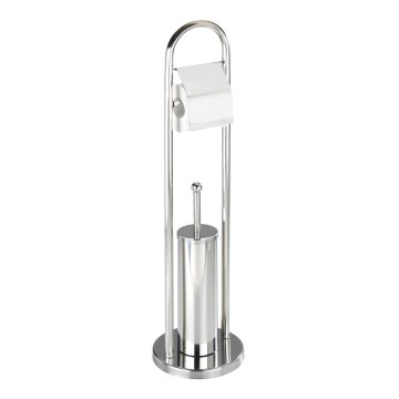 WENKO 16993100 - komplet za WC VASTO 22x81 cm iz nerjavečega jekla, srebrne barve