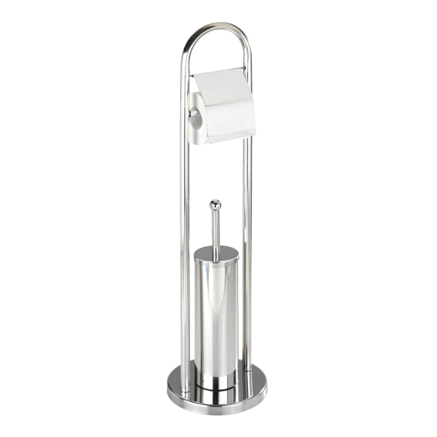 WENKO 16993100 - komplet za WC VASTO 22x81 cm iz nerjavečega jekla, srebrne barve