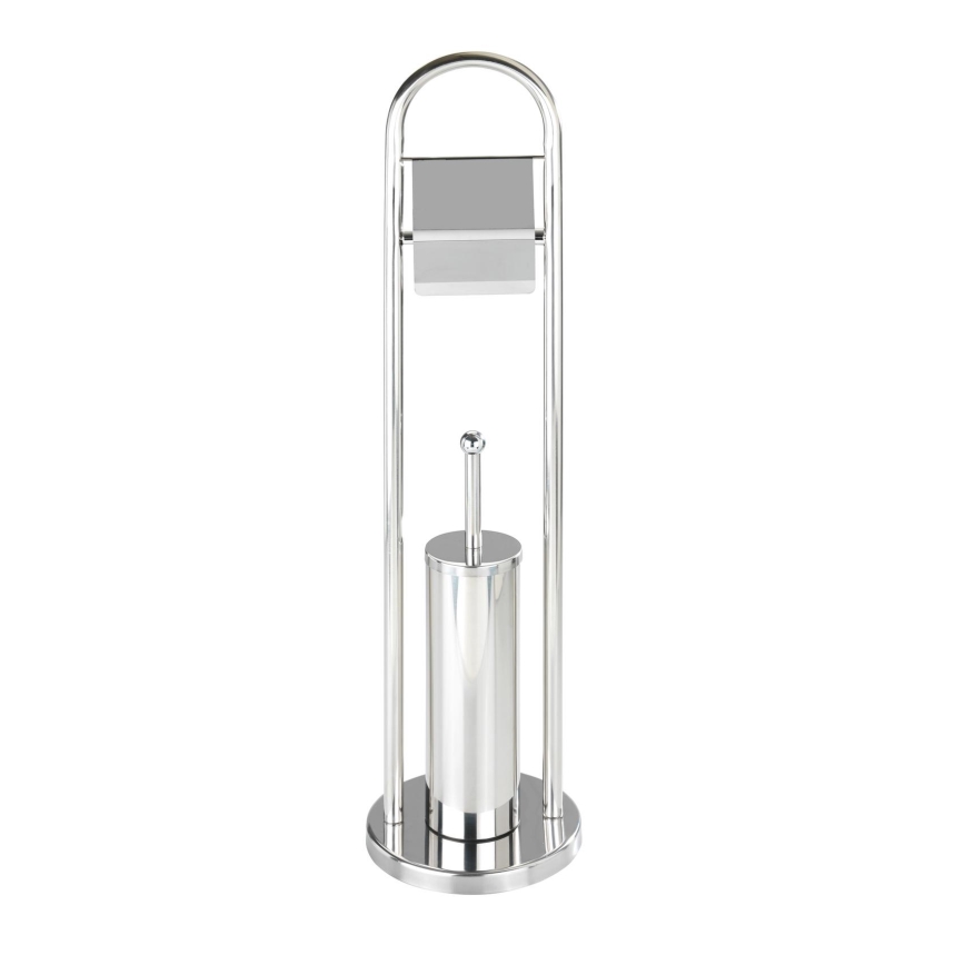 WENKO 16993100 - komplet za WC VASTO 22x81 cm iz nerjavečega jekla, srebrne barve