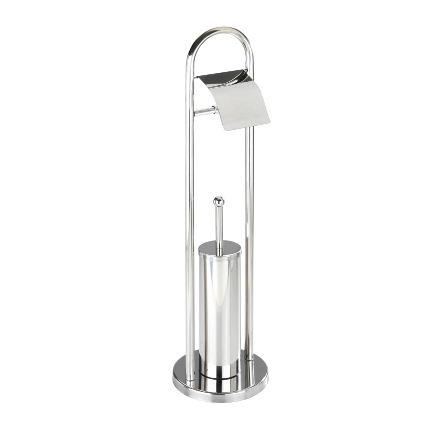 WENKO 16993100 - komplet za WC VASTO 22x81 cm iz nerjavečega jekla, srebrne barve