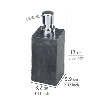 WENKO 17921100 - Dozator tekočega mila SLATE ROCK 250 ml antracit
