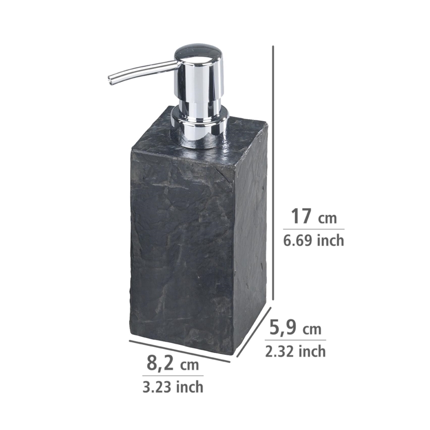 WENKO 17921100 - Dozator tekočega mila SLATE ROCK 250 ml antracit