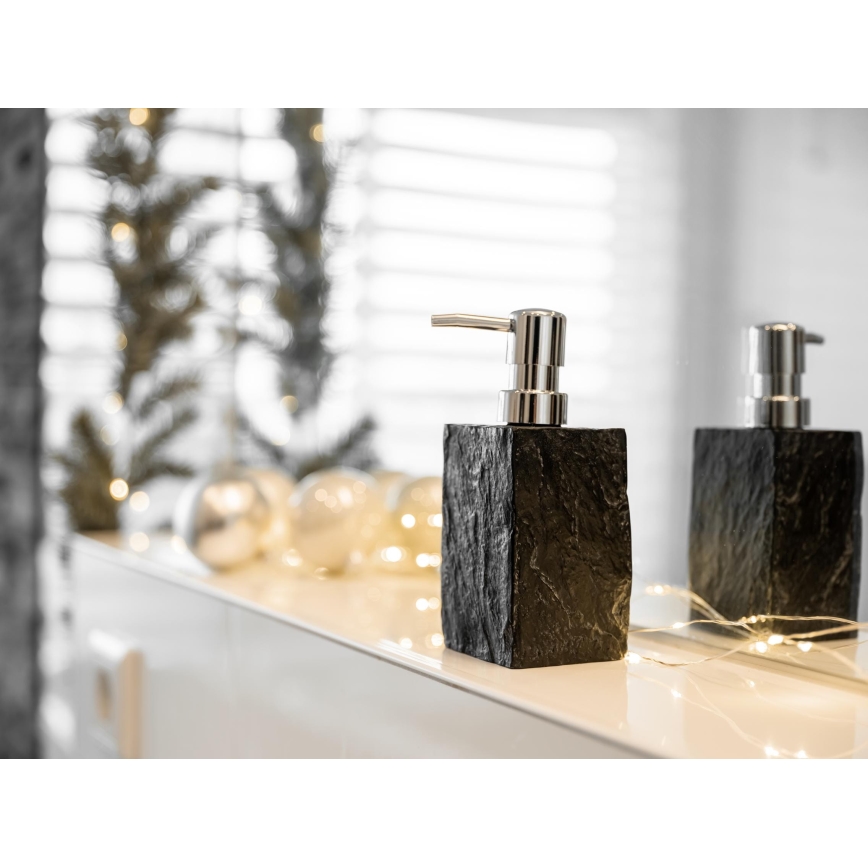 WENKO 17921100 - Dozator tekočega mila SLATE ROCK 250 ml antracit