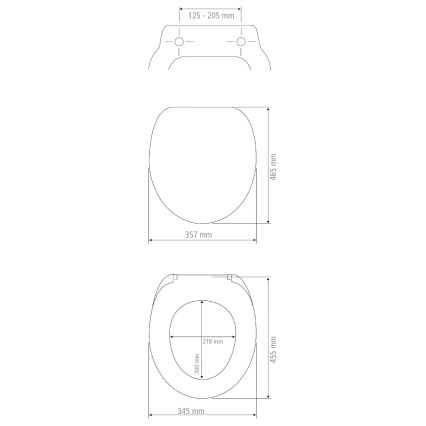 WENKO 18396100-WC sedež PALMA 46,5x35,7 cm bela/srebrna