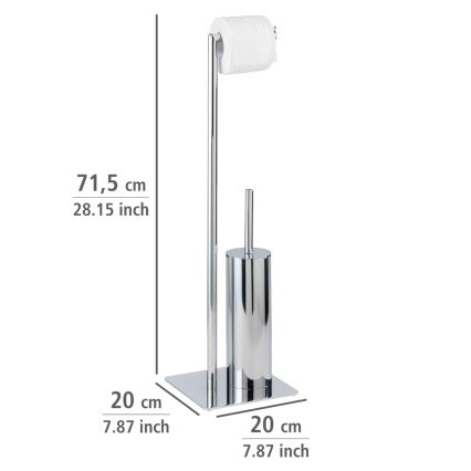 WENKO 18562100 - WC ščetka RECCO 20x71,5 cm, sijajni krom