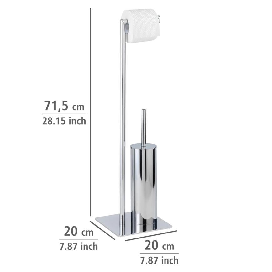 WENKO 18562100 - WC ščetka RECCO 20x71,5 cm, sijajni krom