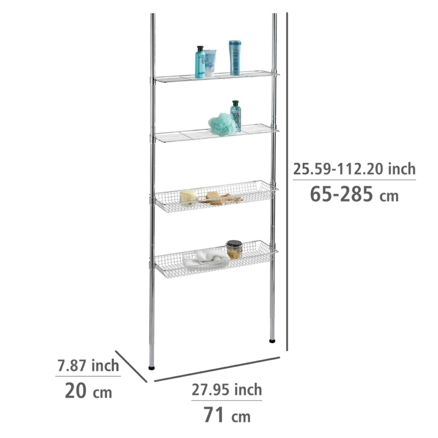 WENKO 18597100-Regal 71x285 cm sijajni krom