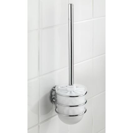 WENKO 18768100-WC komplet TURBO-LOC, okrogel, iz jekla, 10x37,5 cm, sijajni krom/bela