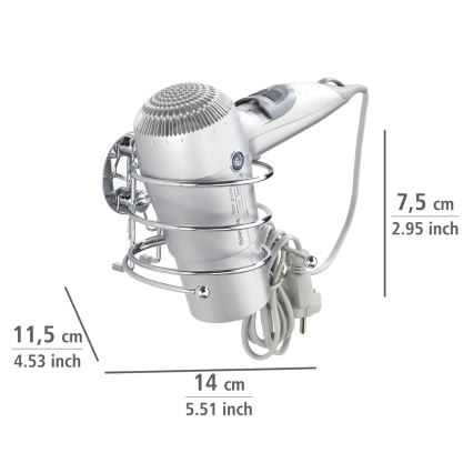 WENKO 18770100-Držalo za sušilec TURBO-LOC okroglo jekleno 14x11,5 cm sijajni krom