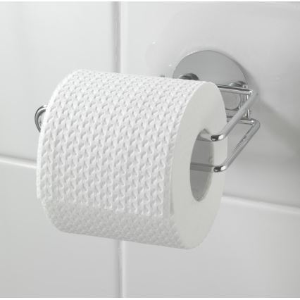 WENKO 18774100 - Držalo za toaletni papir TURBO-LOC, okroglo, jeklo, 14x9 cm, kromirano