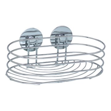 WENKO 18775100-Polica TURBO-LOC okrogla jeklena 23,5x13,5 cm sijajni krom