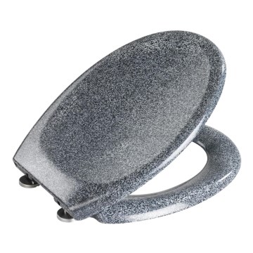 WENKO 18902100-WC sedež OTTANA 44,5x37,5 cm granit/siva/srebrna