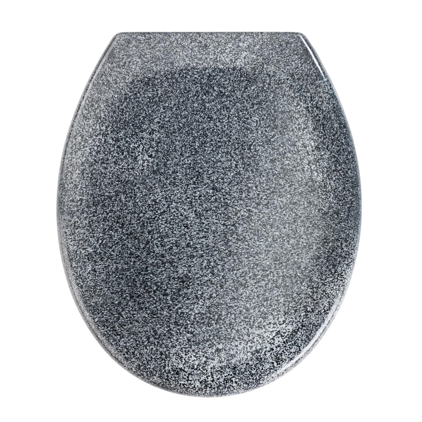 WENKO 18902100-WC sedež OTTANA 44,5x37,5 cm granit/siva/srebrna