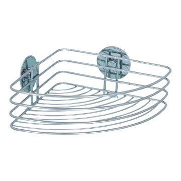 WENKO 18913100-Polica TURBO-LOC okrogla iz jekla 26,5x20 cm, sijajni krom