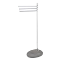 WENKO 19493100 - Stojalo za brisače PEBBLE STONE 38x84 cm visokosijajni krom/siva