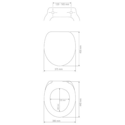 WENKO 19539100-WC sedež VIGONE 37,5x45 cm bela/srebrna