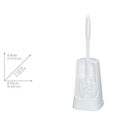 WENKO 19607100 - WC ščetka SIMPLE 12,5x40 cm bela