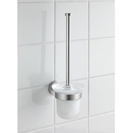 WENKO 19614100 - WC ščetka BOSIO MATT 10x14 cm iz nerjavečega jekla/srebrna/saten