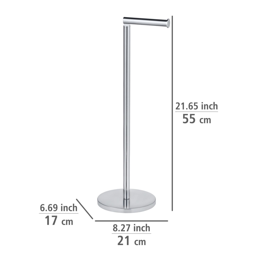 WENKO 19637100 - Nosilec toaletnega papirja 21x55 cm nerjavno jeklo/srebrn