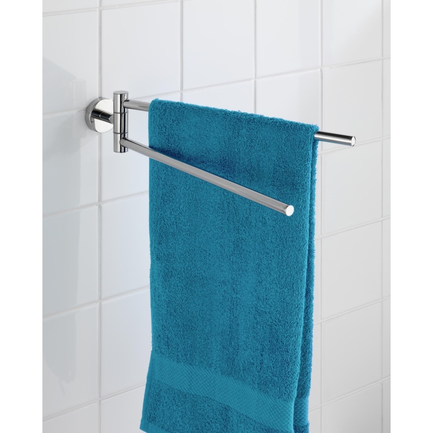 WENKO 20213100 - Nosilec za brisače BOSIO SHINE 43x9 cm iz nerjavečega jekla/srebrna