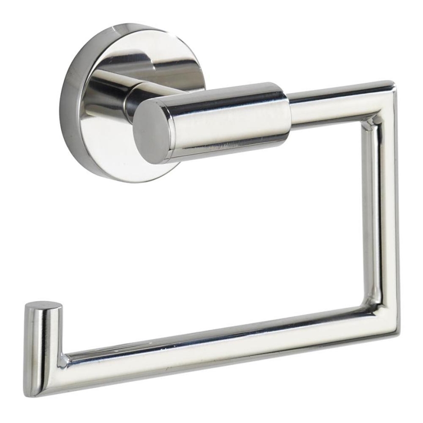 WENKO 20216100 - Nosilec toaletnega papirja BOSIO SHINE 15x10,5 cm nerjaveče jeklo/srebrna
