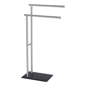 WENKO 20390100 - Stojalo za brisače LIMA 41x79 cm nerjavno jeklo/saten/črna
