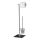 WENKO 20391100 - WC ščetka LIMA 23,5x69 cm nerjavno jeklo/saten/črna