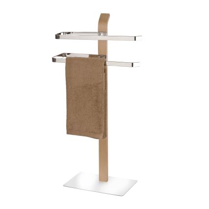 WENKO 20396100 - Stojalo za brisače SAMONA 40,5x79,5 cm sijajni krom/rjava