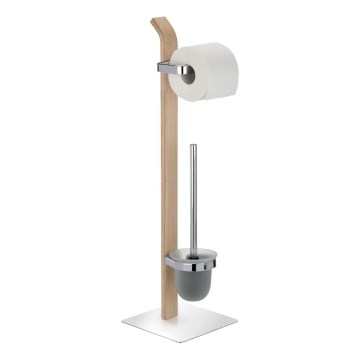 WENKO 20397100 - WC krtača SAMONA 20x71,5 cm krom/rjava/saten