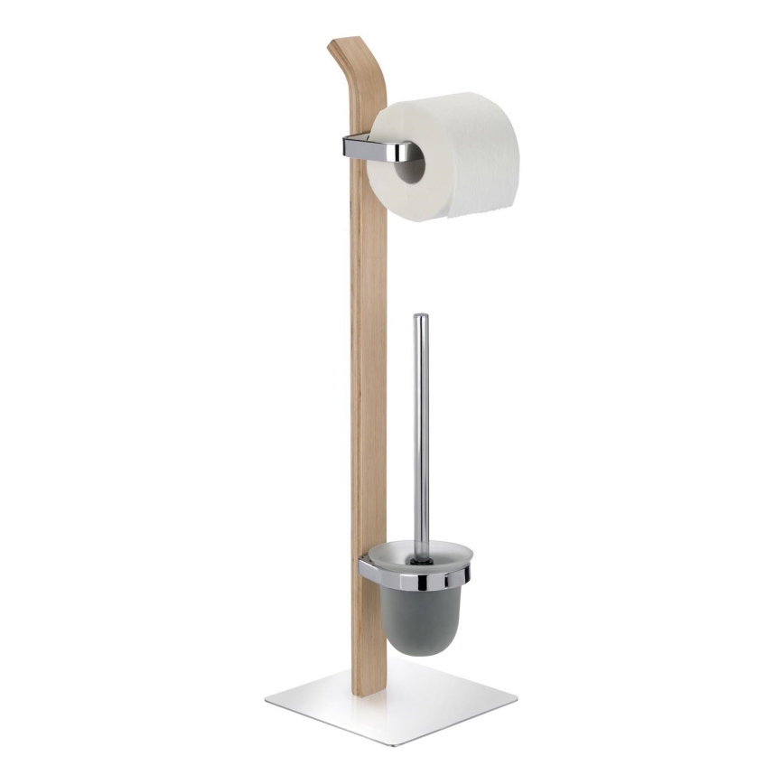 WENKO 20397100 - WC krtača SAMONA 20x71,5 cm krom/rjava/saten