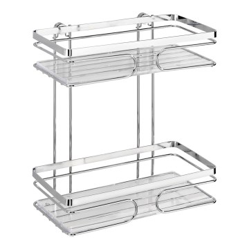 WENKO 20410100-PREMIUM polica iz nerjavečega jekla 24x27 cm, srebrna