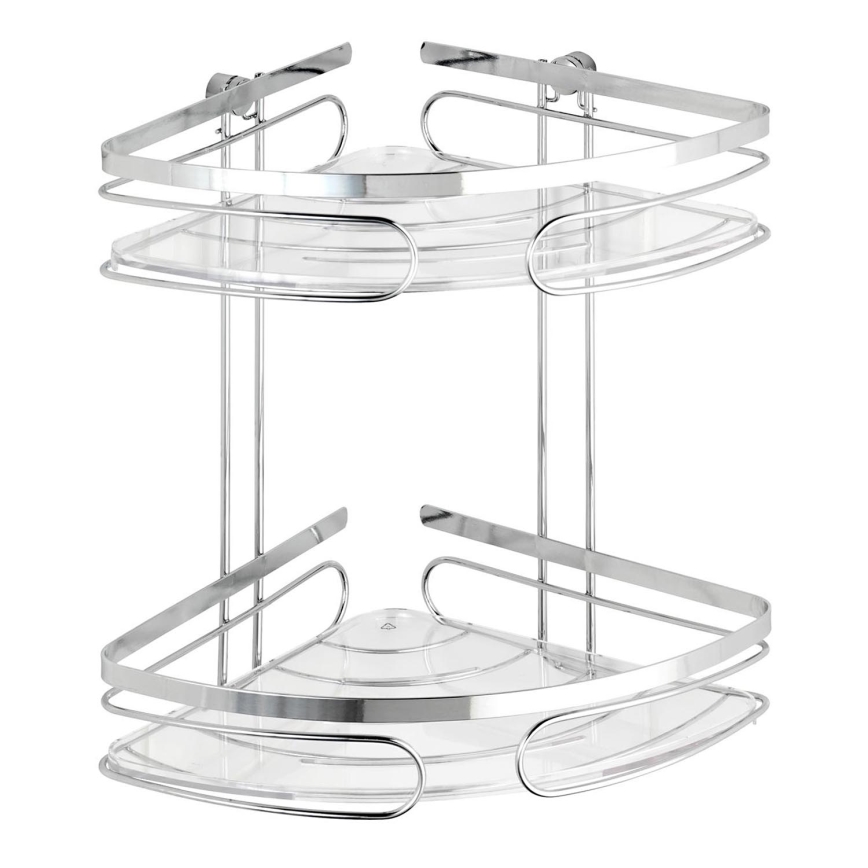 WENKO 20412100 - Kotna polica PREMIUM, iz nerjavečega jekla, 26,5 x 27,5 cm, srebrna