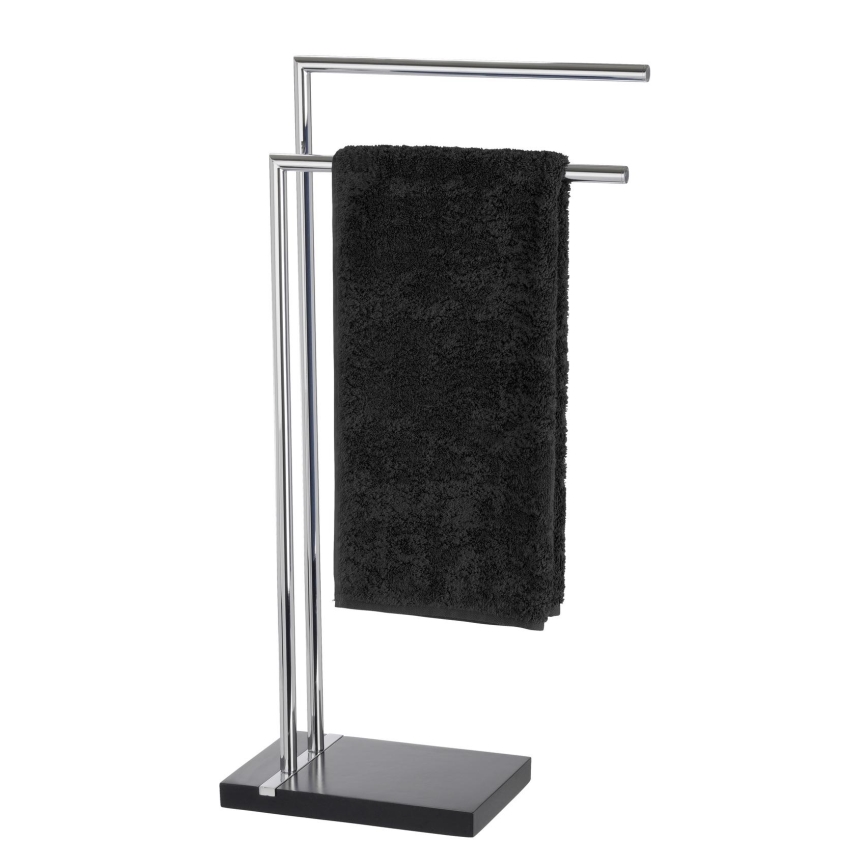 WENKO 20461100 - Stojalo za brisače NOBLE 45,5x82 cm krom/črna
