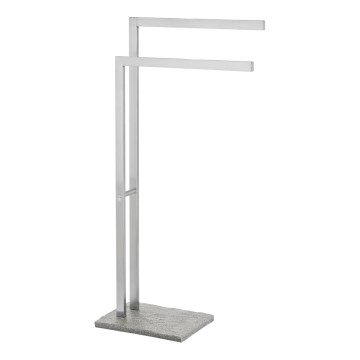 WENKO 20603100 - Stojalo za brisače GRANIT 43,5x86,5 cm iz nerjavečega jekla/satinirano/siva