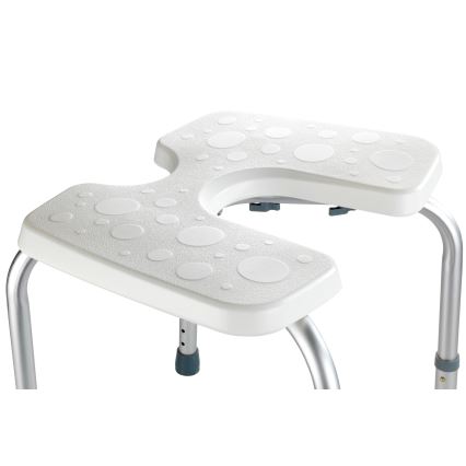 WENKO 206051100-Stolček SECURA 46x53,5 cm bel/srebrn