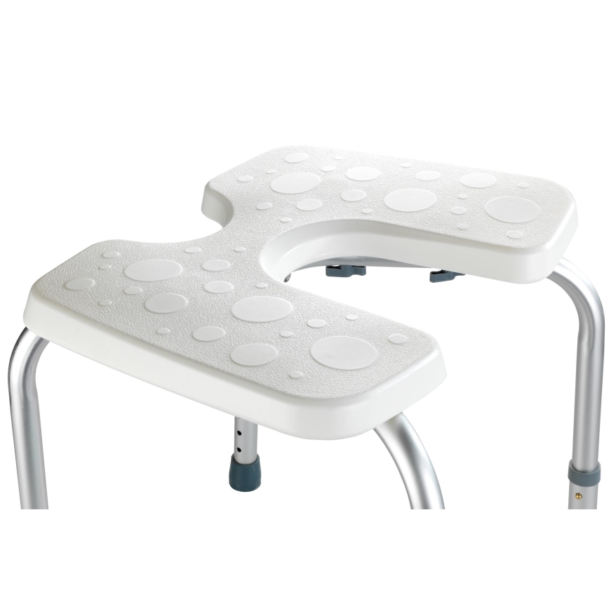 WENKO 206051100-Stolček SECURA 46x53,5 cm bel/srebrn