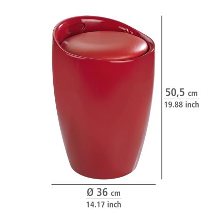 WENKO 20624100 - Stolček CANDY 36x50,5 cm rdeča/črna
