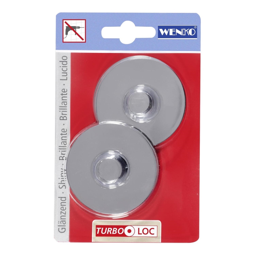 WENKO 20646100-Adapter CLA+PREM+STYLE AD TL 6x1,4 cm sijajni krom