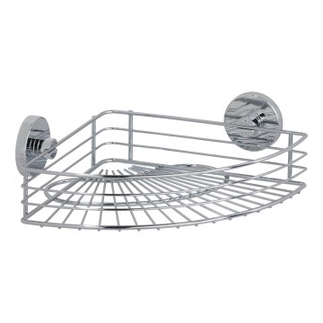 WENKO 20887100 - Polica VACUUM-LOC RUND STAH 31 x 22,5 cm, sijajni krom