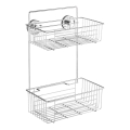WENKO 20889100-Polica VACUUM-LOC OKROGLA iz jekla 26x38 cm sijajni krom