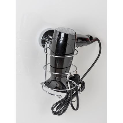 WENKO 20896100-Držalo za sušilec za lase VACUUM-LOC MILAZZO 12x17 cm sijajni krom