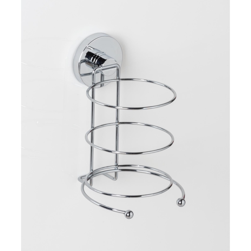 WENKO 20896100-Držalo za sušilec za lase VACUUM-LOC MILAZZO 12x17 cm sijajni krom